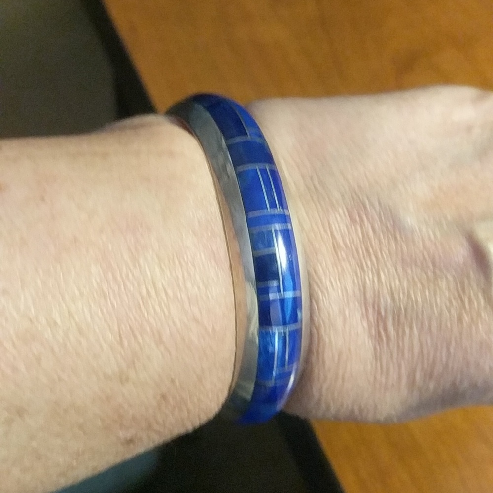 Native American Lapis Lazuli SS Cuff